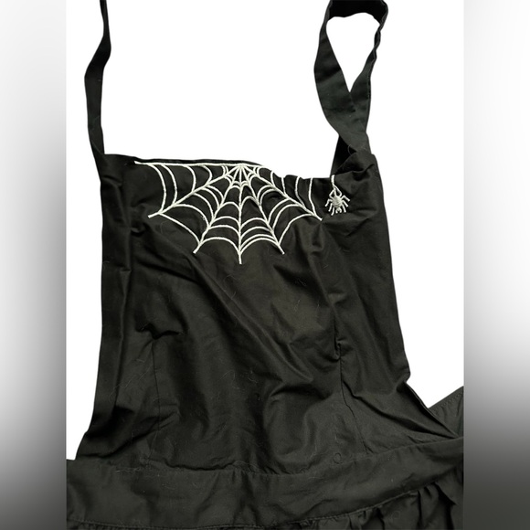 NWOT 🕷️🕸️ ModCloth Haunt Around Town pinafore spider web dress sz 2X - Picture 6 of 12